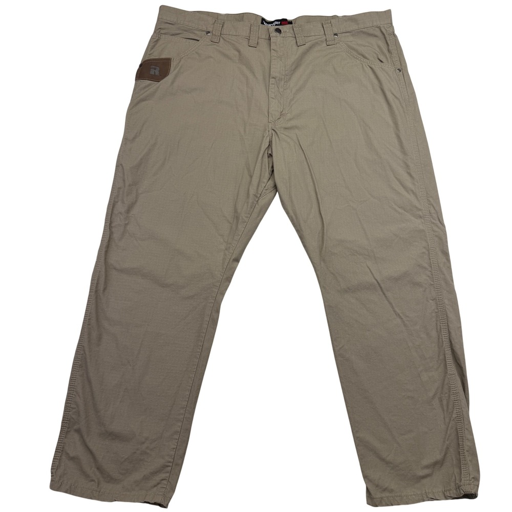 Wrangler RIGGS Pants Mens 44x30 Khaki WORKWEAR Ripstop Ranger Cargo 3W045DK